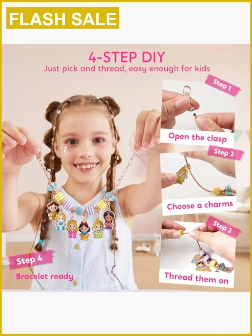 Princess Bracelet Making Kit 650+ Beads 30+ Designs